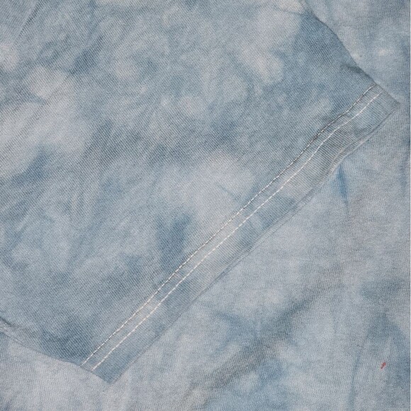 Vintage Liquid Blue Moonlit White Tiger on Blue Tie-Dyed Short Sleeve Tee Size L - Picture 7 of 8